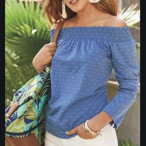 Stella & Dot Gemma Off The Shoulder Shirt Size XS